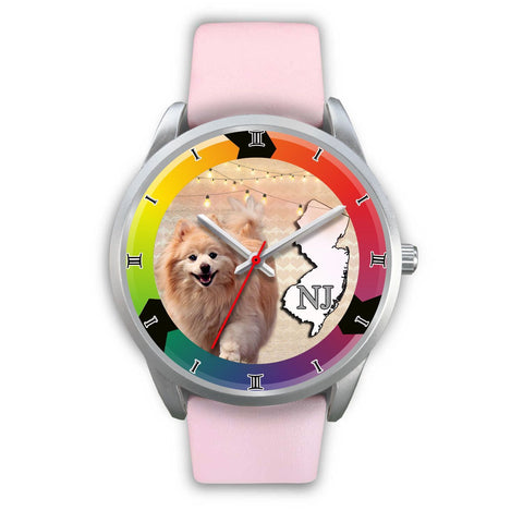 Lovely Pomeranian Dog New Jersey Christmas Special Wrist Watch-Free Shipping