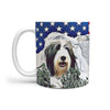 Bearded Collie Mount Rushmore Print 360 White Mug