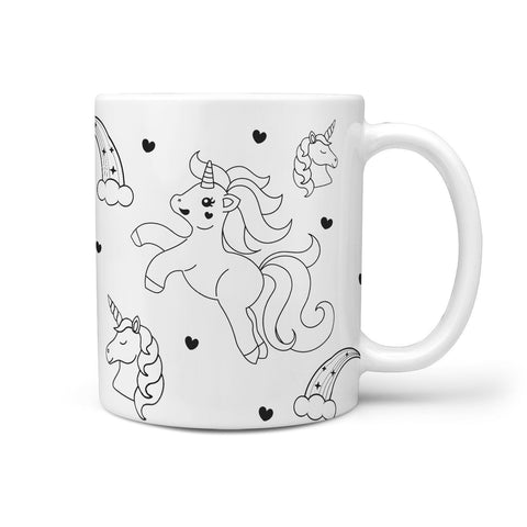 Unicorn Clip art Print 360 White Mug