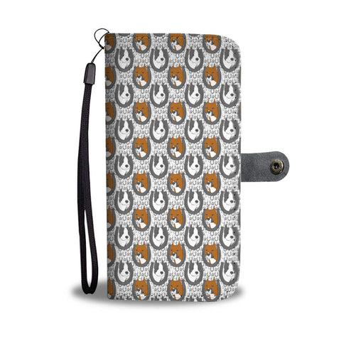American Staffordshire Terrier Pattern Print Wallet Case-Free Shipping