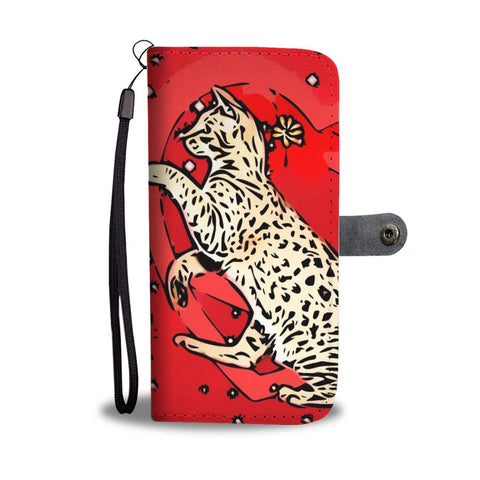 Ocicat in heart Print On Red Wallet Case-Free Shipping