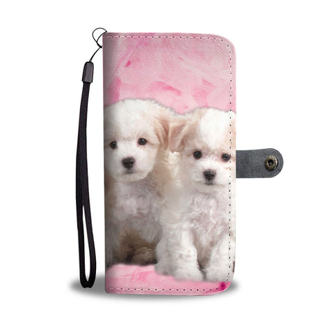 Bichon Frise Puppies Print Wallet Case- Free Shipping