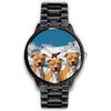 Laughing American Staffordshire Terrier Print Wrist Watch - Free Shipping