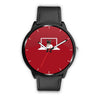 Toy fox terrier Print on red Wrist Watch-Free Shipping