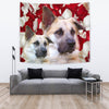 Chinook Dog On Red Print Tapestry-Free Shipping