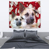 Chinook Dog On Red Print Tapestry-Free Shipping