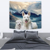 White Shepherd Dog Print Tapestry-Free Shipping