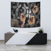 Australian Silky Terrier On Black Print Tapestry-Free Shipping