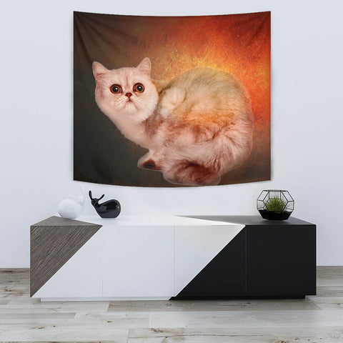 Amazing Exotic Shorthair Cat Print Tapestry-Free Shipping