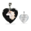 Siberian Husky Dog 3D Print Heart Charm Necklaces-Free Shipping