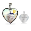 Cute LaPerm Cat Print Heart Pendant Luxury Necklace-Free Shipping
