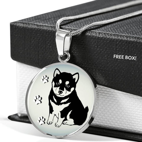 Shiba Inu Dog Print Luxury Necklace-Free Shipping