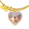 Norfolk Terrier Dog Heart Pendant Bangle-Free Shipping