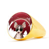 Chihuahua Print Signet Ring-Free Shipping
