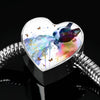 Amazing Colorful Boston Terrier Print Heart Charm Steel Bracelet-Free Shipping