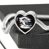 Tibetan Mastiff Dog Art Print Heart Charm Steel Bracelet-Free Shipping