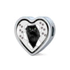Nebelung Cat Print Heart Charm Steel Bracelet-Free Shipping