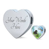 Barbet Dog Print Heart Charm Leather Bracelet-Free Shipping