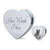 Lovely German Shepherd Print Heart Charm Steel Bracelet-Free Shipping
