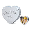Labradoodle Print Heart Charm Steel Bracelet-Free Shipping