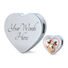 Chinook Dog Print Heart Charm Steel Bracelet-Free Shipping