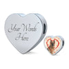 German Shepherd Print Heart Charm Steel Bracelet-Free Shipping