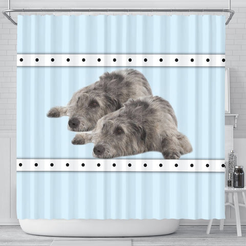 Irish Wolfhound Dog Print Shower Curtain-Free Shipping