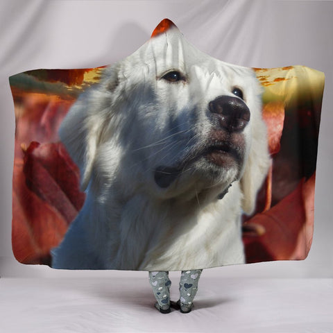 Great Pyrenees Print Hooded Blanket-Free Shipping