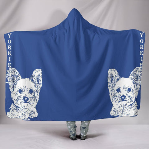 Yorkshire Terrier (Yorkie) Print Hooded Blanket-Free Shipping