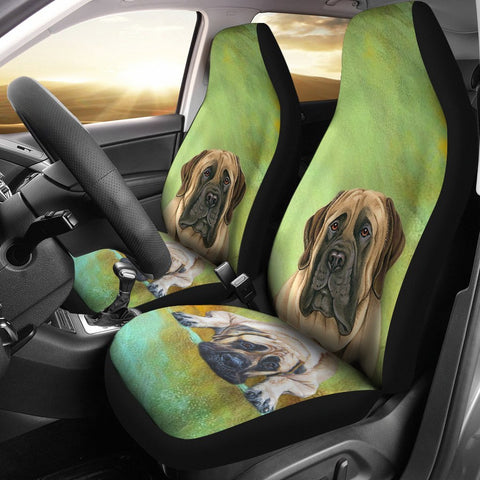 English Mastiff Dog Print Car Seat Covers- Free Shipping
