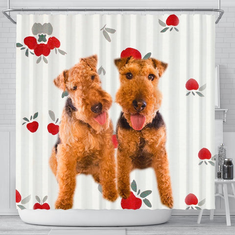 Welsh Terrier Dog Print Shower Curtain-Free Shipping