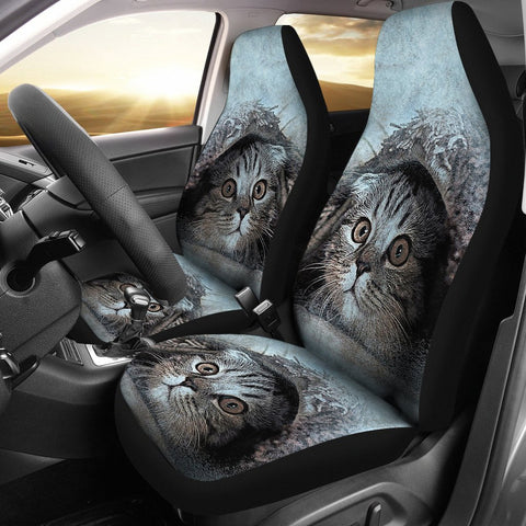 Cute Cat Art Print Car Seat Covers-Free Shipping