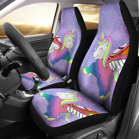 Happy Unicorn Print Car Seat Covers-Free Shipping