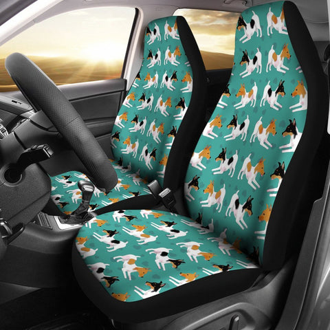 Toy Fox Terrier Dog Pattern Print Car Seat Covers-Free Shipping