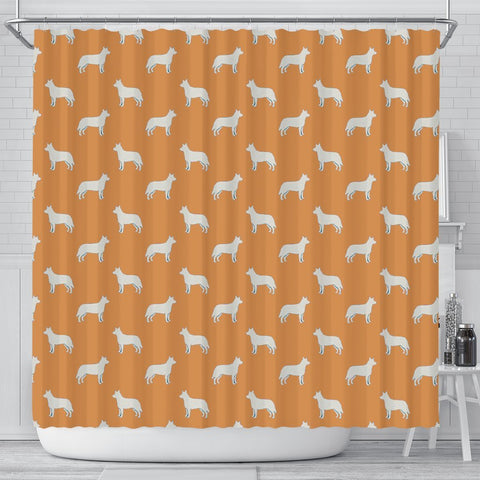 Australian Cattle Dog Pattern Print Shower Curtains-Free Shipping