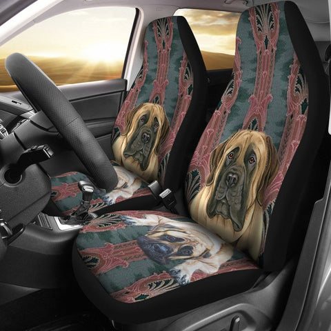 Cute English Mastiff  Print Car Seat Covers- Free Shipping