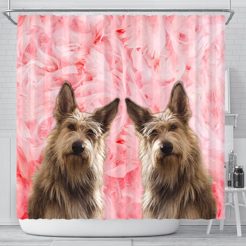 Berger Picard On Pink Print Shower Curtains-Free Shipping
