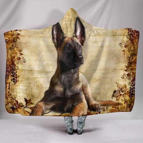 Cute Malinois Dog Print Hooded Blanket-Free Shipping