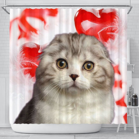Scottish Fold Cat Print Shower Curtains-Free Shipping