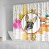 French Bulldog Print Shower Curtain-Free Shipping