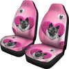 Norwegian Elkhound Dog In heart Print Car Seat Covers-Free Shipping