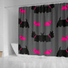 Scottish Terrier Dog Print Shower Curtain-Free Shipping
