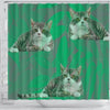 American Wirehair Cat Print Shower Curtains-Free Shipping