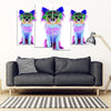 Colorful Chihuahua Dog Print 5 Piece Framed Canvas- Free Shipping