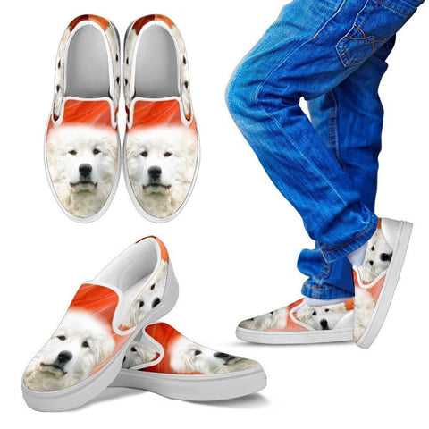 Great Pyrenees Print Slip Ons For Kids- Express Shipping