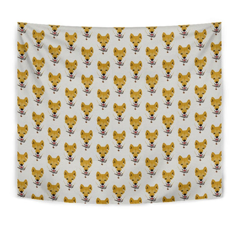 Shiba Inu Dog Pattern Print Tapestry-Free Shipping