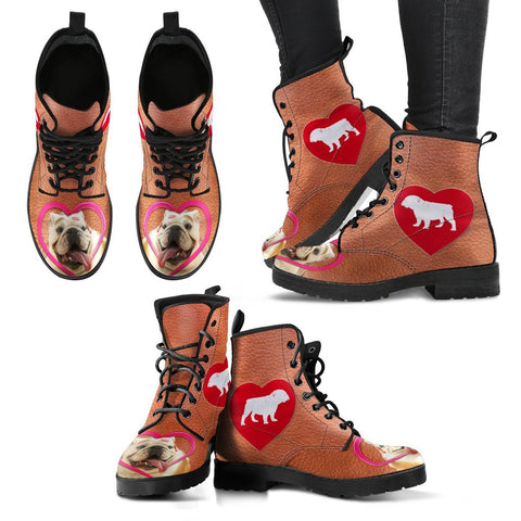 Valentine's Day Special Bulldog Print Boots For Women-Free Shipping