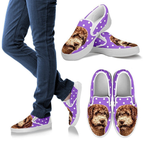 Lagotto Romagnolo Dog Print Slip Ons For Women-Express Shipping