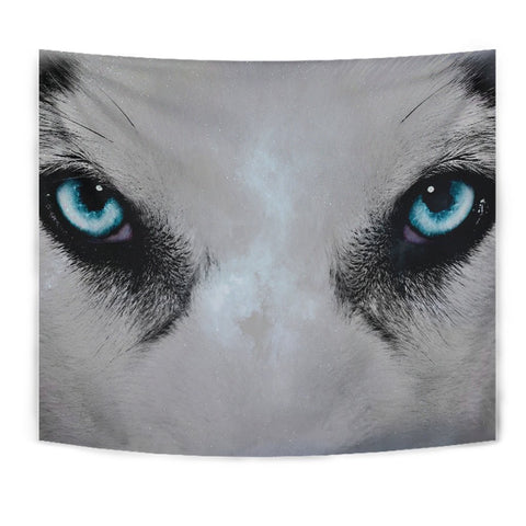 Siberian Husky Face Print Tapestry-Free Shipping