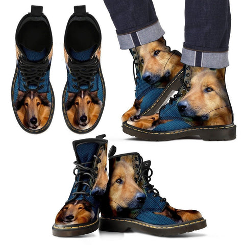 Collie Print Boots For Men-Express Shipping